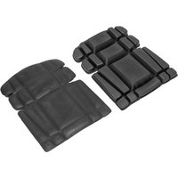 Black Sealey Insert Knee Pads with segmented cushioning and ergonomic design for comfort and protection.