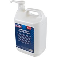 Sealey Lemon Zing Hand Cleaner in white gallon jug with pump dispenser and blue label.