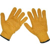 Yellow Sealey SSP33 Sticky Grip Non Slip Gloves with textured palms and black cuffs.