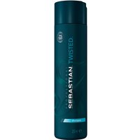 Dark teal bottle of Sebastian Professional Twisted Elastic Cleanser Shampoo, 250ml, with blue and white text.