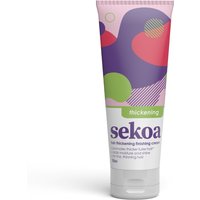 Sekoa Hair Thickening Finishing Cream 200ml in a colorful tube with abstract design and bold purple branding.