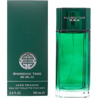 Green Shanghai Tang Jade Dragon Eau de Toilette bottle with matching box, featuring silver logo and text.