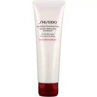 White Shiseido Clarifying Cleansing Foam tube with red cap and black text, 125ml size.
