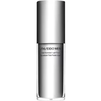 Shiseido Men Total Revitalizer Light Fluid Moisturiser, sleek silver cylindrical bottle, 70ml capacity.