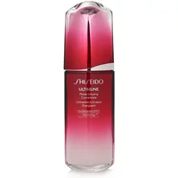 Shiseido Ultimune Power Infusing Concentrate 75ml, sleek red and clear gradient bottle with silver cap.