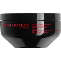 Black Shu Uemura Ashita Supreme Mask jar, red text, 200ml size, sleek round design with glossy finish.