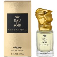 Sisley Eau Du Soir Eau de Parfum 30ml with gold sculpted cap and elegant black and gold packaging.
