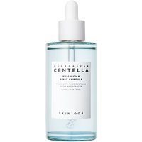 Clear glass bottle of Skin1004 Hyalu-Cica serum with white dropper cap and minimalist label design.