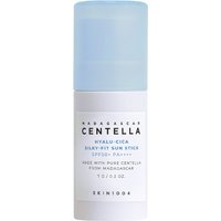 White Skin1004 sun stick with blue cap, labeled "Centella Hyalu-Cica" in black text, 7g size.