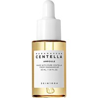 Skin1004 Tone Brightening Capsule Ampoule, clear bottle with white dropper, gold liquid, 30 ml label.