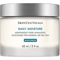 White jar of SkinCeuticals Daily Moisture, silver lid, blue and black text, 60ml for normal or oily skin.
