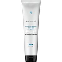 White tube of SkinCeuticals Glycolic Renewal Cleanser, blue and black text, black flip-top cap, 150ml.