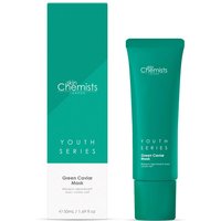 Green tube of SkinChemists Green Caviar Mask 50ml with matching box, part of the Youth Series.