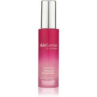 Pink bottle of skinSense Advanced Lifting Eye Cream 30ml with silver cap and white text.