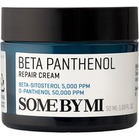 Some by Mi Beta Panthenol Repair Cream in a blue jar with a black lid, white label, and bold black text.