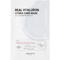White Some by Mi Real Hyaluron Hydra Care Mask packaging with blue water droplet design and black text.