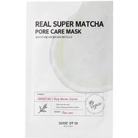 White Some by Mi Real Super Matcha Pore Care Mask packaging with green matcha leaf graphic and black text.