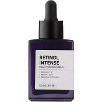 Dark purple bottle of Some by Mi Retinol Intense Serum with black dropper and white label detailing ingredients.