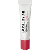 White tube of SOME BY MI V10 Hyal Lip Sun Protector SPF15 with red cap, 7ml, berry flavor.
