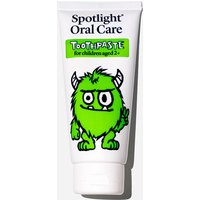 Spotlight Oral Care Kids Monster Toothpaste, 100ml tube, white with green cartoon monster and bubblegum flavor label.