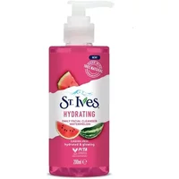 St. Ives Hydrating Watermelon Face Wash 200ml in pink bottle with pump, featuring watermelon slices on label.