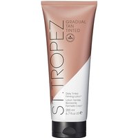 St. Tropez Gradual Tan Tinted Body Lotion 200ml in a brown and white tube with black cap.