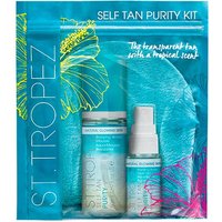 St. Tropez Purity Mini Kit with tropical-themed packaging, includes bronzing water mousse and face mist.