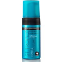 Turquoise St.Tropez Self Tan Express Bronzing Mousse bottle with black cap, 100ml size.