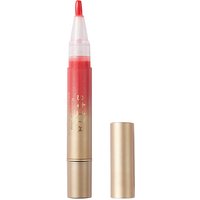 Stila Plumping Lip Glaze-Kitten, gold tube with clear tip, rosy pink gloss, and removable gold cap.