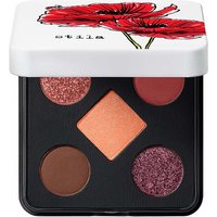 Stila Pocket Play™ Shadow Palette 4g, Berry Bouquet, with five shades in a square compact, floral design on lid.