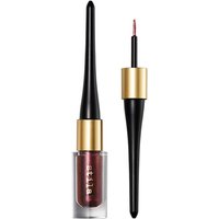 Black and gold Stila liquid eyeliner with pointed applicator, Cherry Noir shade in a clear 1.7ml bottle.