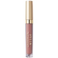 Stila Stay All Day Liquid Lipstick in Sheer Rosabella, sleek gold cap, transparent tube showing rosy pink shade.