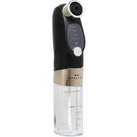 Black and gold StylPro Hydro Exfoliator with clear water chamber and control buttons on handle.