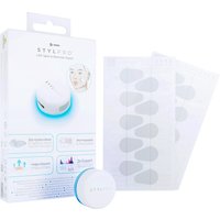 StylPro LED Spot device with white casing, blue glow, and Bemish Patch sheets in a sleek box.