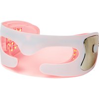 StylPro Radient Eyes Red LED Goggles with white frame and metallic accent, featuring red LED lights inside.