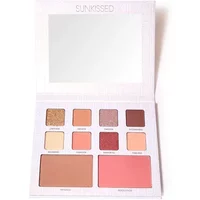 Sunkissed Infinite Radiance palette with 9 eyeshadows in warm tones and 2 blushes in a white rectangular case.
