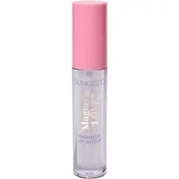 Sunkissed Magnetic Love Shimmer Lip Gloss 4ml, clear tube, pink cap, silver text.