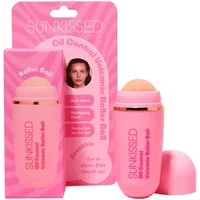 Pink Sunkissed Oil Control Volcanic Roller Ball with matching packaging, featuring a rounded applicator tip.