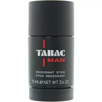 Black Tabac Man deodorant stick, 75ml, with bold white and red text on a sleek cylindrical container.