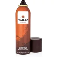 Tabac Original Shaving Foam 200ml in brown can with black cap and white label.