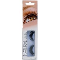 Technic Natural Lashes A13, black synthetic eyelashes in white packaging with eye illustration.