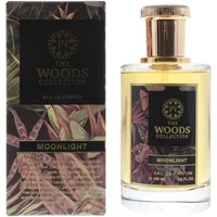 "The Woods Collection Moonlight Eau De Parfum 100ml, gold-capped bottle with floral box design"