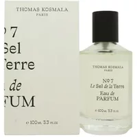 Thomas Kosmala No. 7 Le Sel De La Terre Eau De Parfum 100ml, clear bottle with black cap, white box with black text.