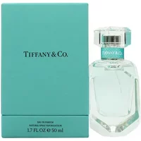 Tiffany & Co. Eau De Parfum 50ml in a clear faceted bottle with a turquoise box featuring the brand logo.