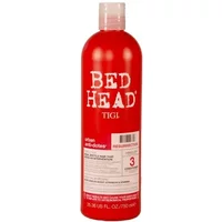 Red TIGI Bed Head Urban Antidotes 3 Resurrection Conditioner bottle, 750ml, with white text and flip-top cap.