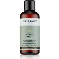 Tisserand Black Seed Oil in dark amber bottle with black cap and green label, 100ml size.