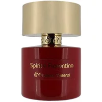 Red Tiziana Terenzi Spirito Fiorentino perfume bottle with gold cap and logo, 100ml size.