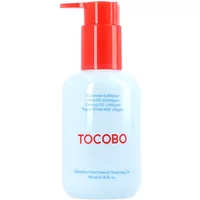 TOCOBO Calamine Pore Control Cleansing Oil, 200ml, white bottle with red pump and red TOCOBO logo.