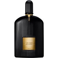 Black ribbed bottle of Tom Ford Black Orchid Eau de Parfum with gold label and cap, 150 ml unisex spicy fragrance.