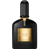 Black ribbed bottle of Tom Ford Black Orchid Eau de Parfum with gold label, 30 ml size.